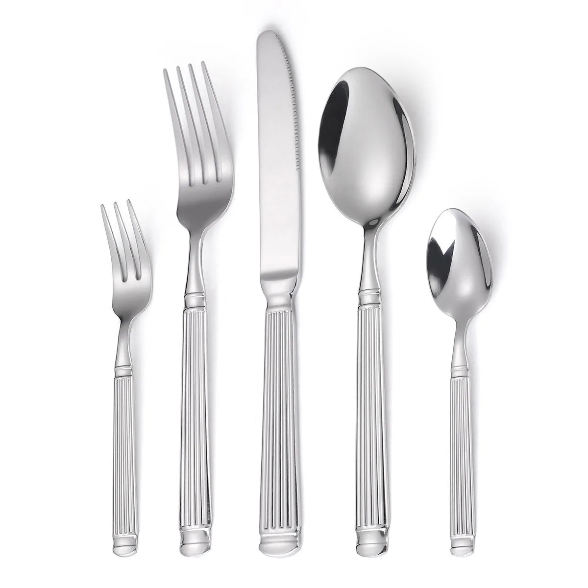 BowLift | Gold Roman Column Style Cutlery Set - Stainless Steel Flatware Set