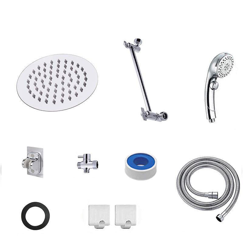 BowLift | Stainless Steel 8 Inch Shower Set 5 Sprays Handheld Showerhead Shower Arm