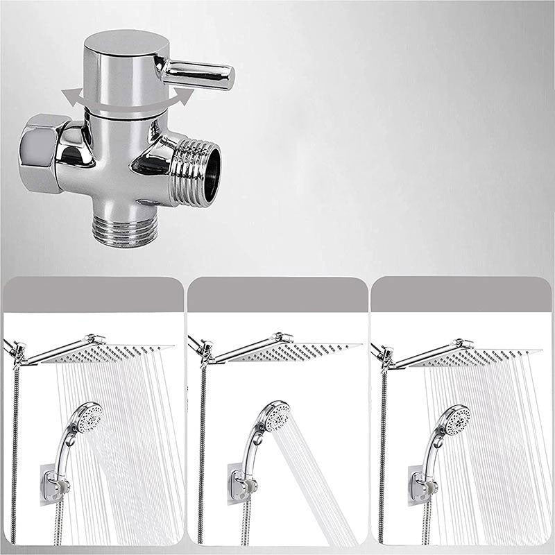 BowLift | Stainless Steel 8 Inch Shower Set 5 Sprays Handheld Showerhead Shower Arm