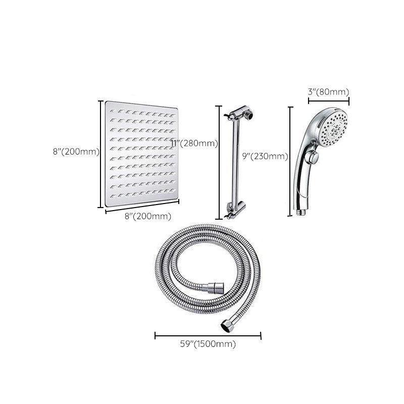 BowLift | Stainless Steel 8 Inch Shower Set 5 Sprays Handheld Shower Head Shower Arm