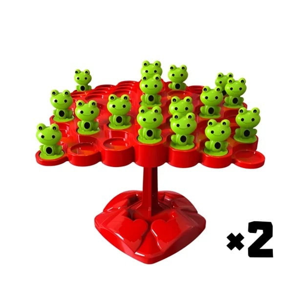 BowLift | Balance Board Game | Montessori Learning Toy | Colorful Frog Design