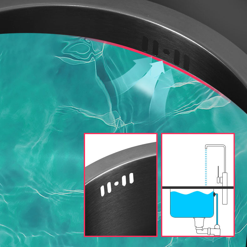 BowLift | Contemporary Style Kitchen Sink Stainless Steel Kitchen Sink with Single Bowl