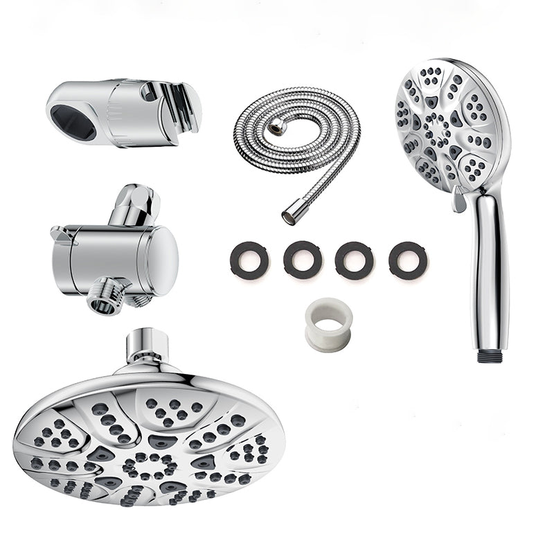 BowLift | Contemporary Shower Combo Dual Shower Head Chrome Ceiling Mounted Round Shower Head