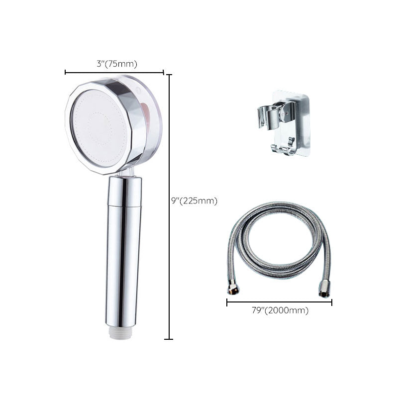 BowLift | Contemporary Shower Head Combination Handheld Shower Plastic Wall Mounted Silver Shower Head
