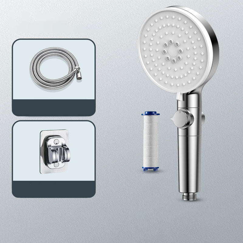 BowLift | Contemporary Hand Shower Round Shower Head Combo in Silver