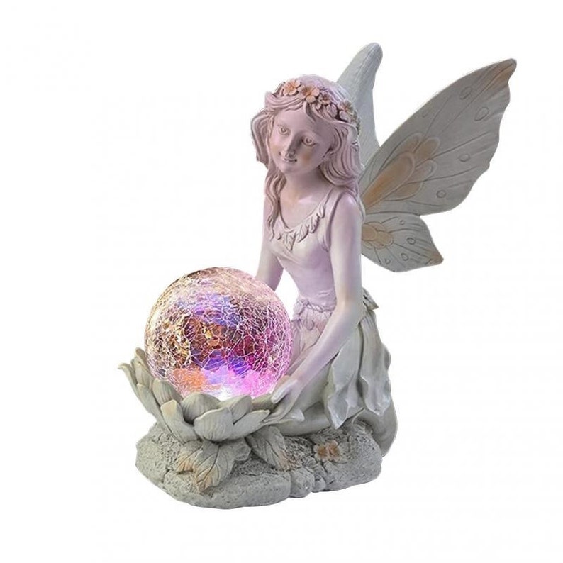 BowLift | Home garden solar energy decoration Fairy Statue