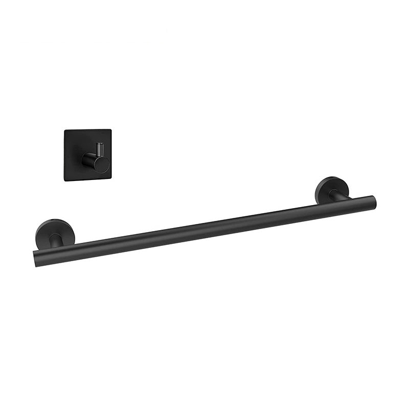 BowLift | Matt Black Bathroom Accessory Set Stainless Steel Towel Bar/Paper Holder/Bath Towel Hook
