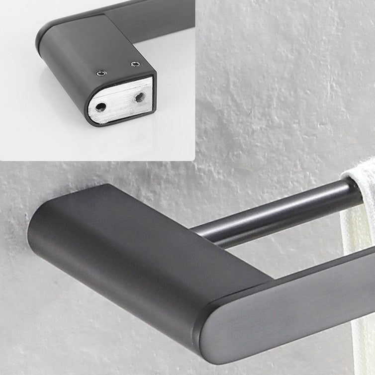 BowLift | 5-piece modern bathroom accessory set made of stainless steel with towel rail/robe hooks/toilet paper holder