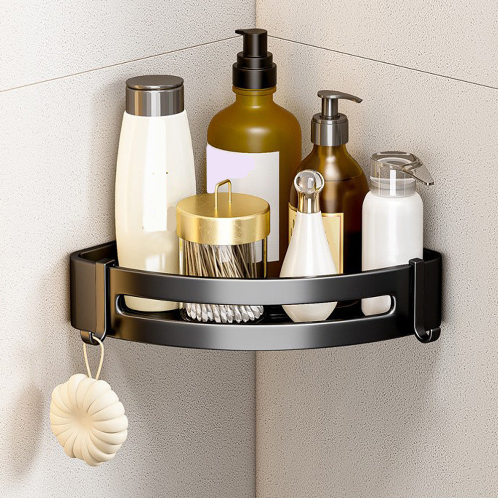 BowLift | Contemporary Bathroom Accessory Set Matte Black Bathroom Set with Bathrobe Hooks/Towel Bar