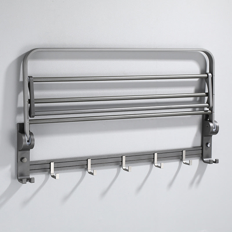 BowLift | Contemporary Gray Bathroom Hardware Set Bathroom Shelf/Towel Bar Including Bathroom Set