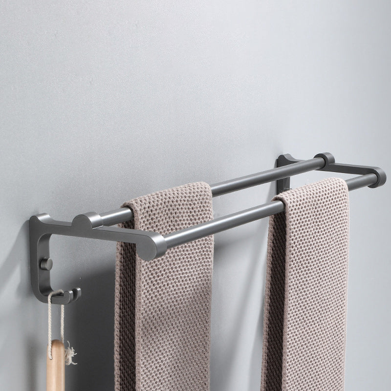 BowLift | Contemporary Gray Bathroom Hardware Set Bathroom Shelf/Towel Bar Including Bathroom Set