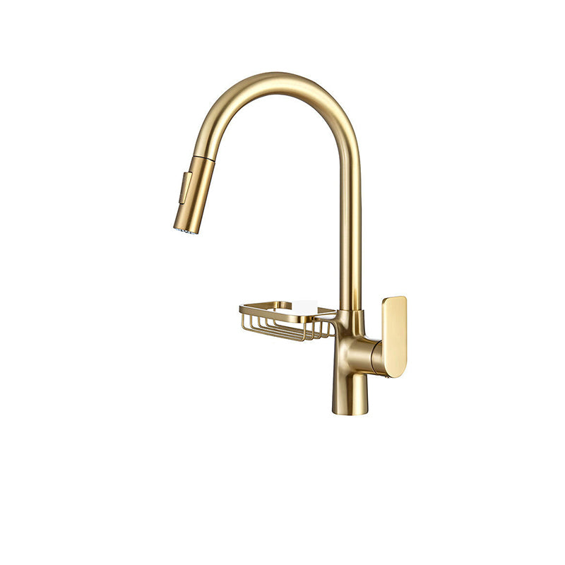 BowLift | Goose Neck Kitchen Sink Faucet Three-Way with Pull-Down Spray Head