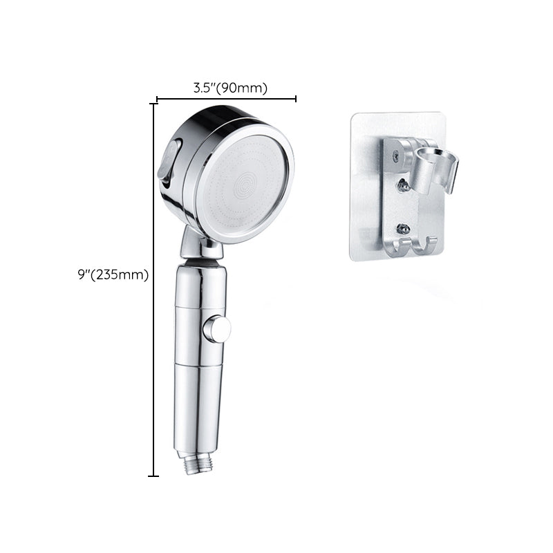 BowLift | Contemporary Handheld Showerhead Round 3 Setting Sprayhead in Silver