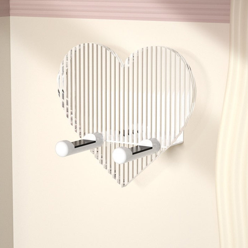 BowLift | White & clear acrylic bathroom accessory set with towel holder/paper holder/robe hooks