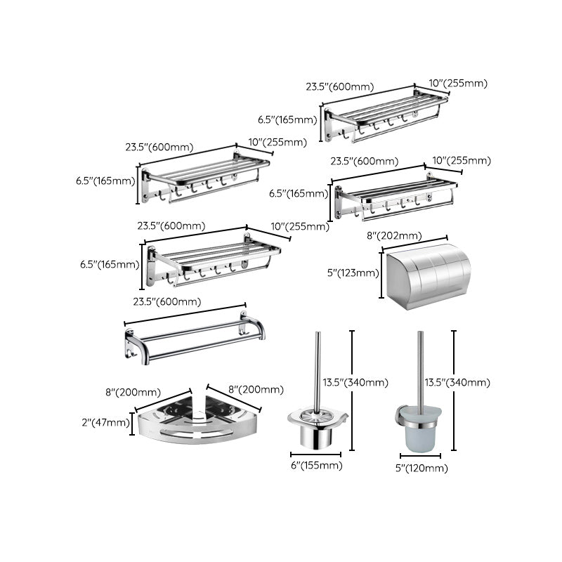 BowLift | 6-piece stainless steel modern bathroom accessories as a single item or as a set
