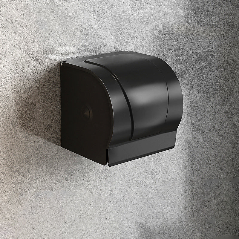 BowLift | Modern Matte Black Bathroom Accessory Set with Bath Shelf/Towel Hooks/Towel Bar