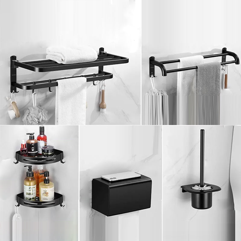 BowLift | Matte black bathroom accessory set Modern bathroom accessory hardware set