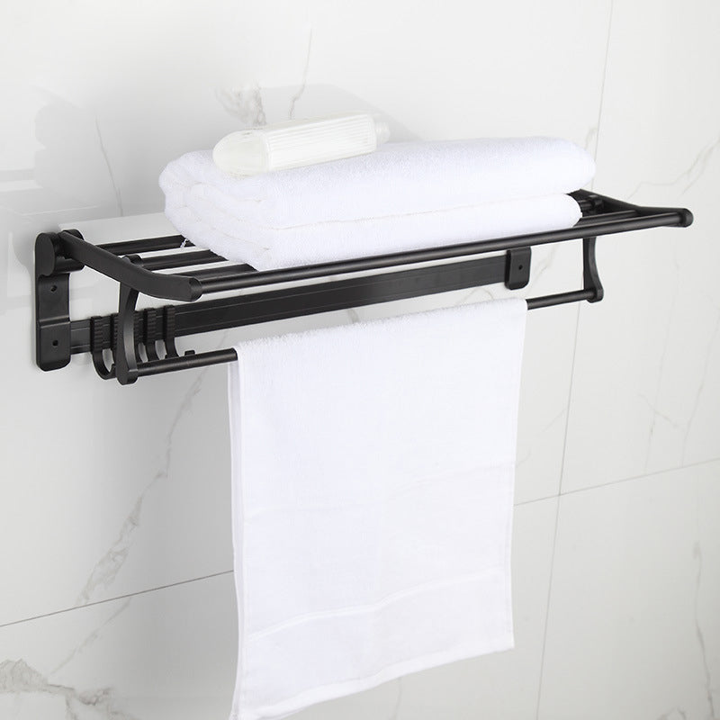 BowLift | Modern Matt Black Bathroom Shelf Paper Holder Bathroom Accessory Set