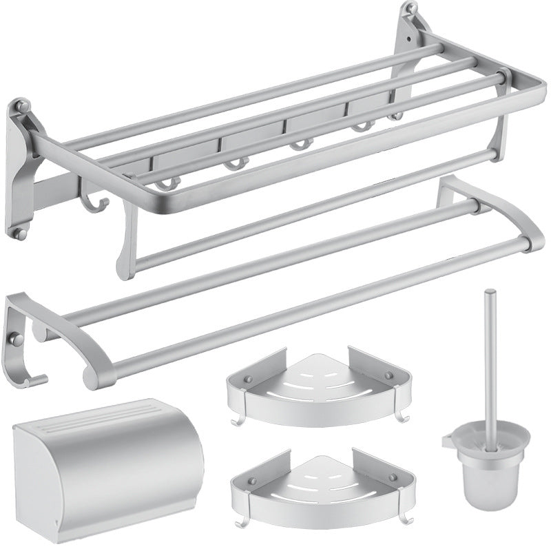 BowLift | 6-piece contemporary bathroom accessory set bathroom shelf/towel bar paper holder included