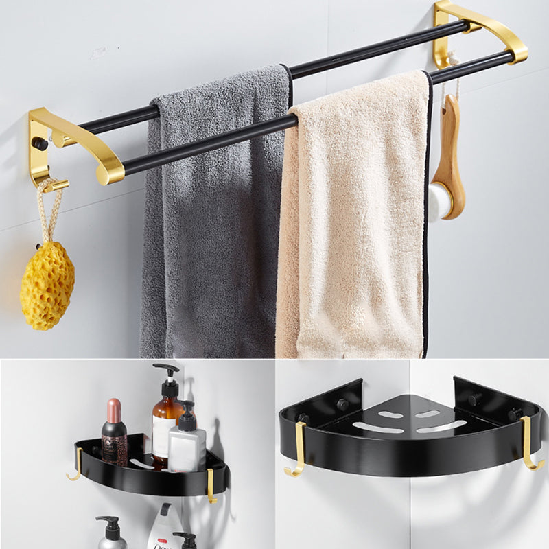 BowLift | 6-piece contemporary bathroom accessory set bathroom shelf/towel bar paper holder included