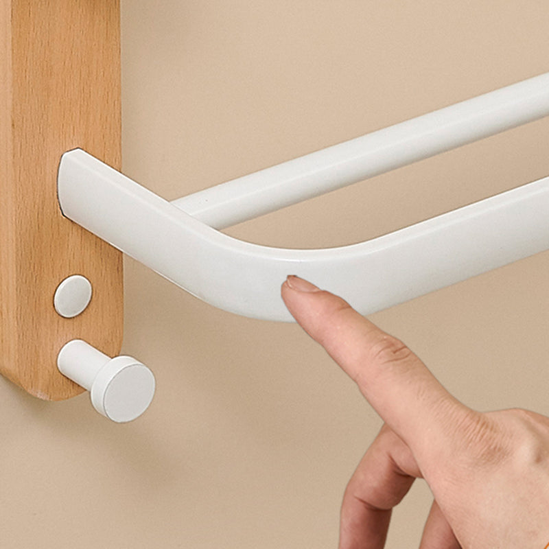 BowLift | Aluminium and Wood Bathroom Accessories Set White Bathroom Accessories Kit