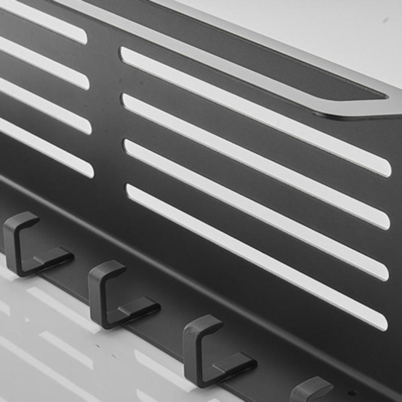 BowLift | 7-piece Bathroom Hardware Set Matte Black/Grey with Bath Shelf/Towel Holder/Bath Towel Hook