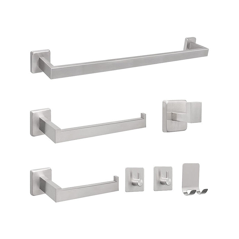 BowLift | 7-piece bathroom accessory set made of stainless steel with paper holder/robe hook/towel ring bar