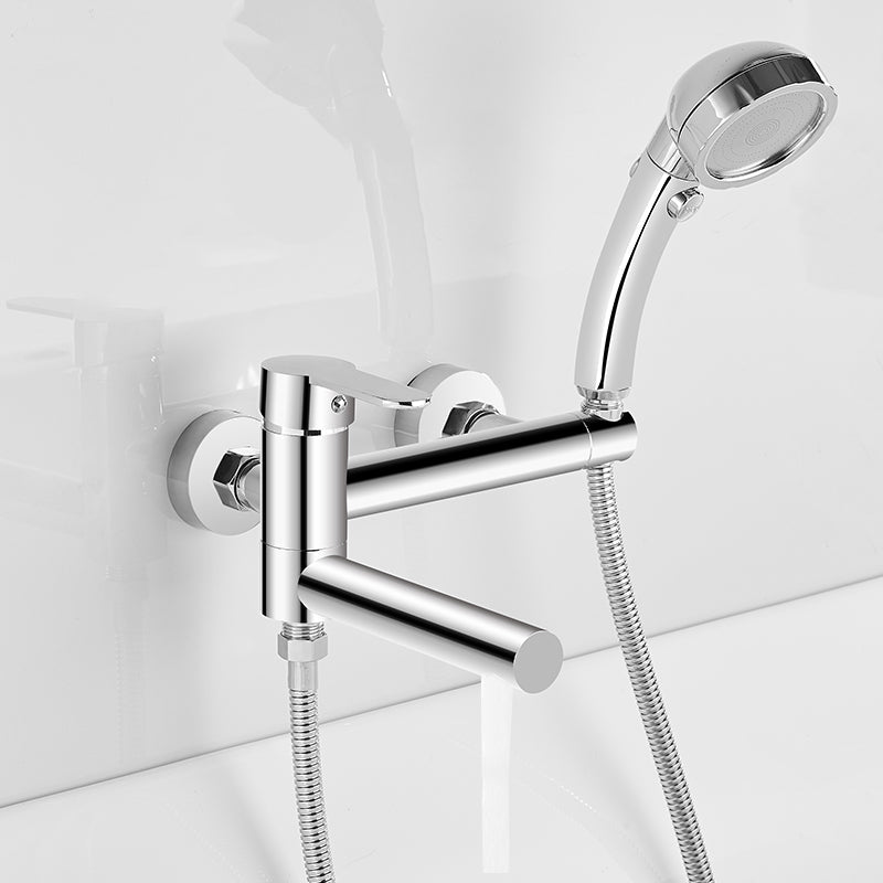 BowLift | Wall-mounted metal swivel bathtub filler with single lever handle