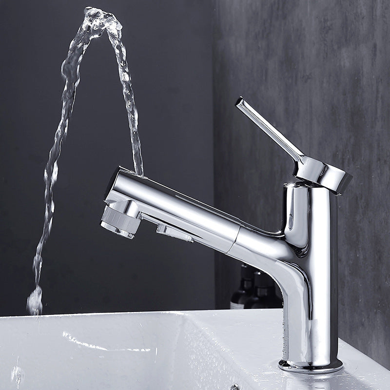 BowLift | Contemporary sink faucet pull-out basin tap with lever handle