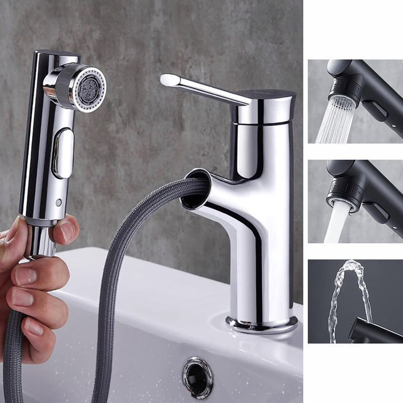 BowLift | Contemporary sink faucet pull-out basin tap with lever handle