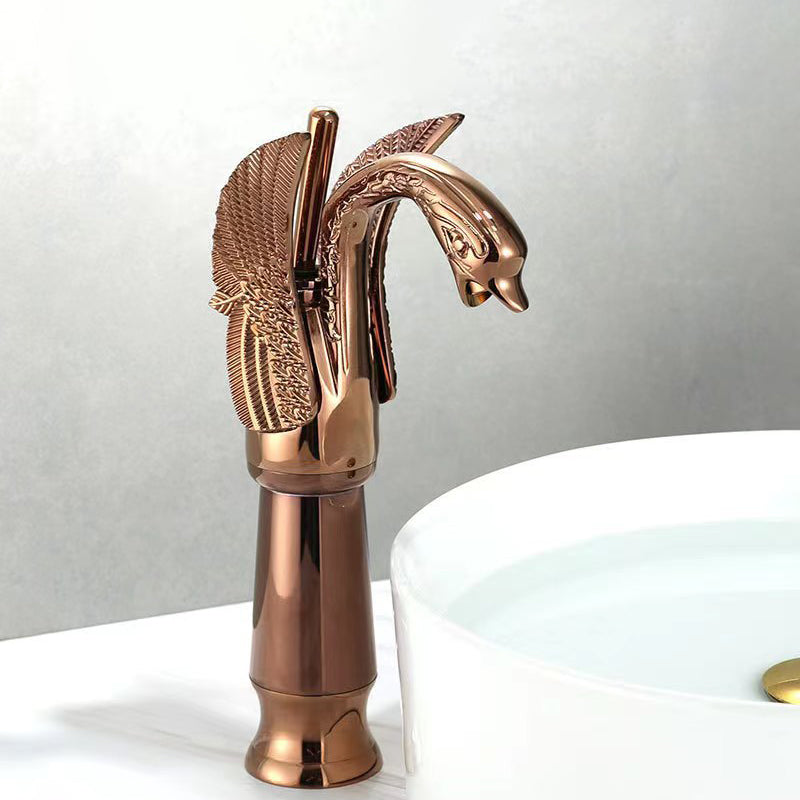 BowLift | Full brass bathroom basin faucet hot and cold water single handle basin faucet