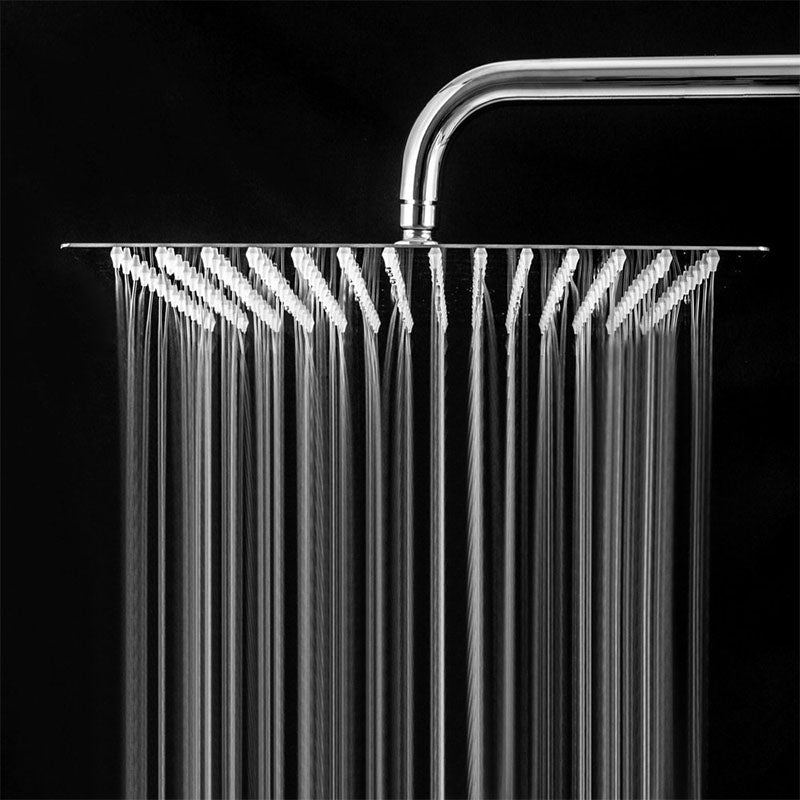 BowLift | Showerhead Square Wall-Mounted Rain Spray Stainless Steel Showerhead