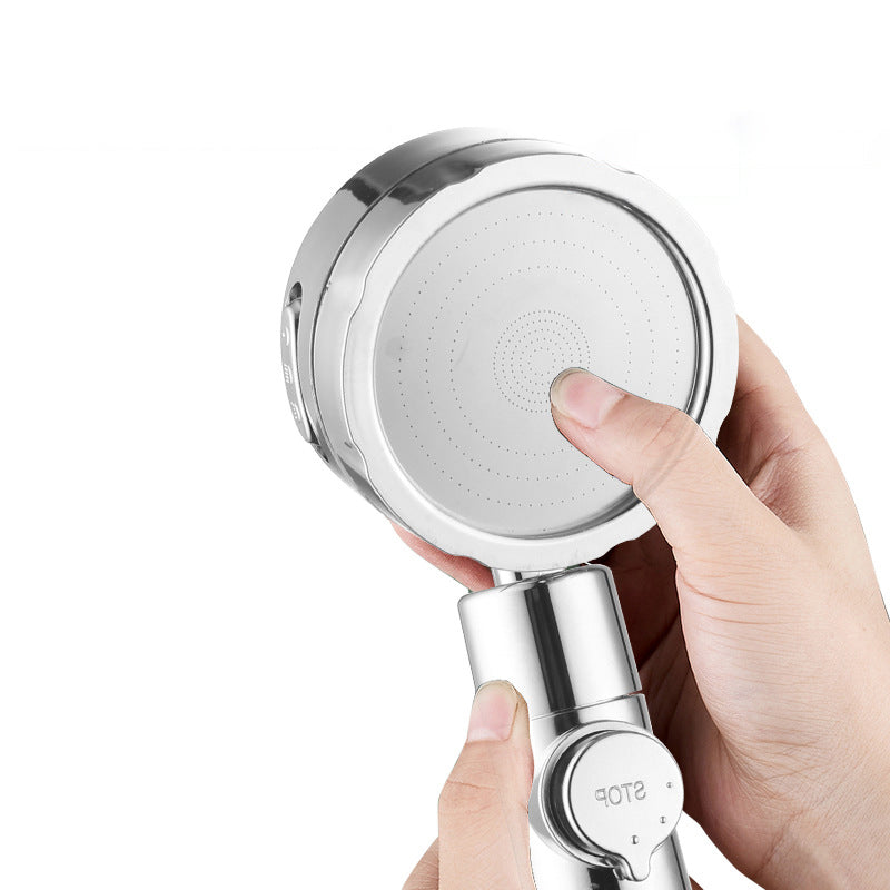 BowLift | Adjustable Water Flow Showerhead Solid Color 3 Settings Round Handheld Shower