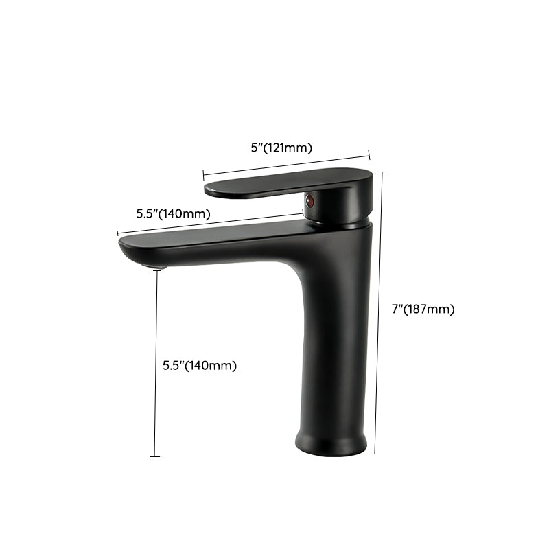 BowLift | Modern Brass Bathroom Sink Faucet Round Lever Handles Sink Faucet