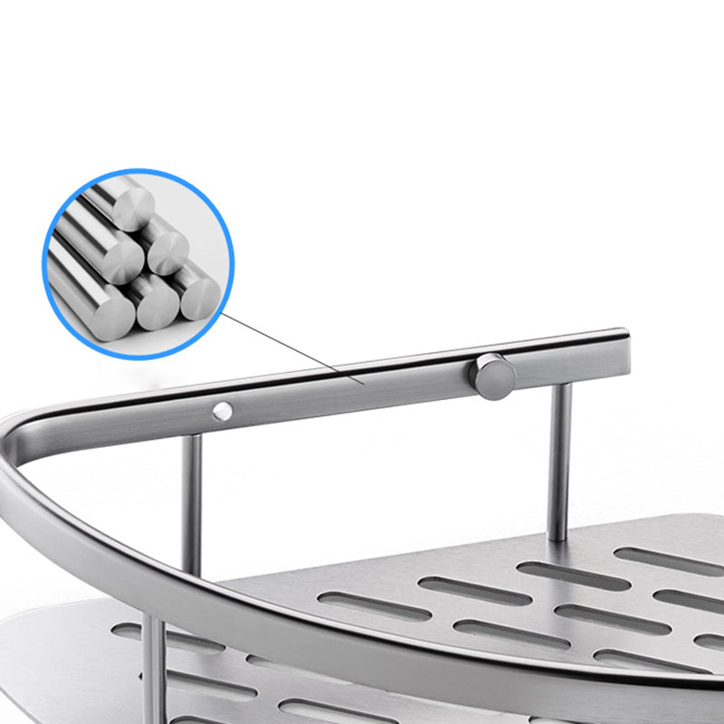 BowLift | 3-piece modern bathroom accessory set aluminum bathroom shelf in silver