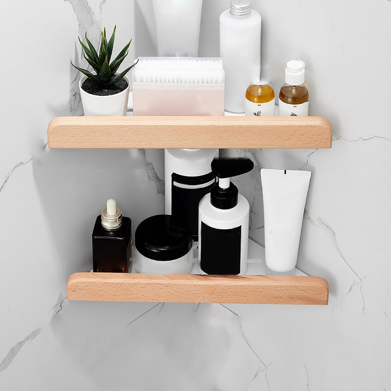 BowLift | White 7-piece bathroom accessory set wood and metal bath set