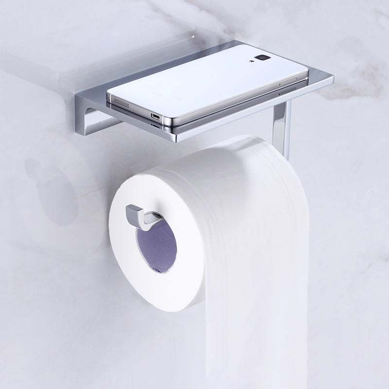BowLift | Polished Chrome Bathroom Accessory Set Modern Brass Bathroom Accessory Kit