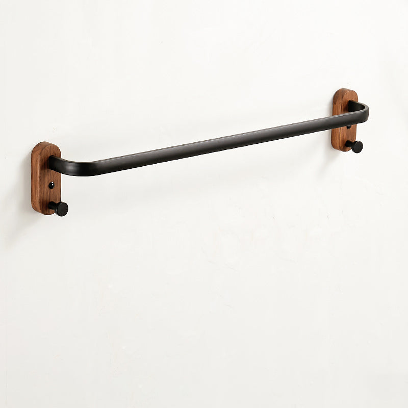 BowLift | Walnut Brown Bathroom Accessory Set Metal Folding Bath Hardware Set