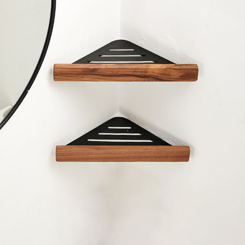 BowLift | Walnut Brown Bathroom Accessory Set Metal Folding Bath Hardware Set