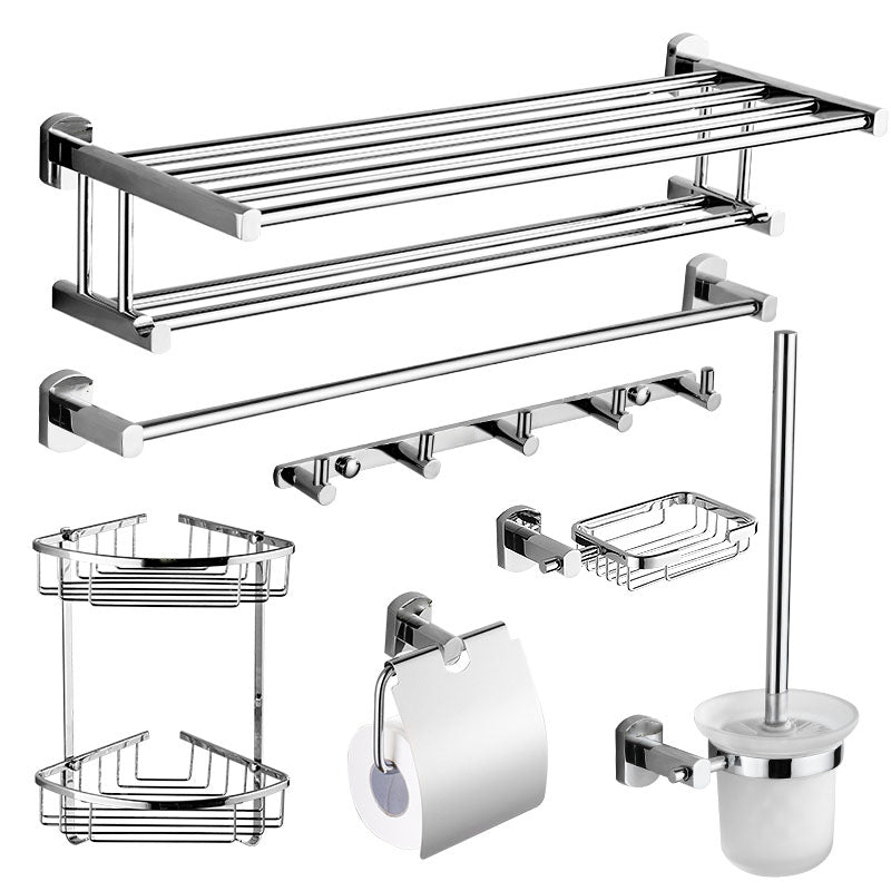 BowLift | Contemporary Bathroom Accessories Hardware Set in Silver Metal