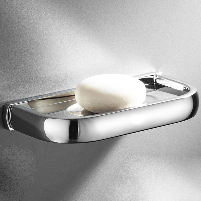 BowLift | Contemporary silver bathroom set with bathroom shelf and towel rail