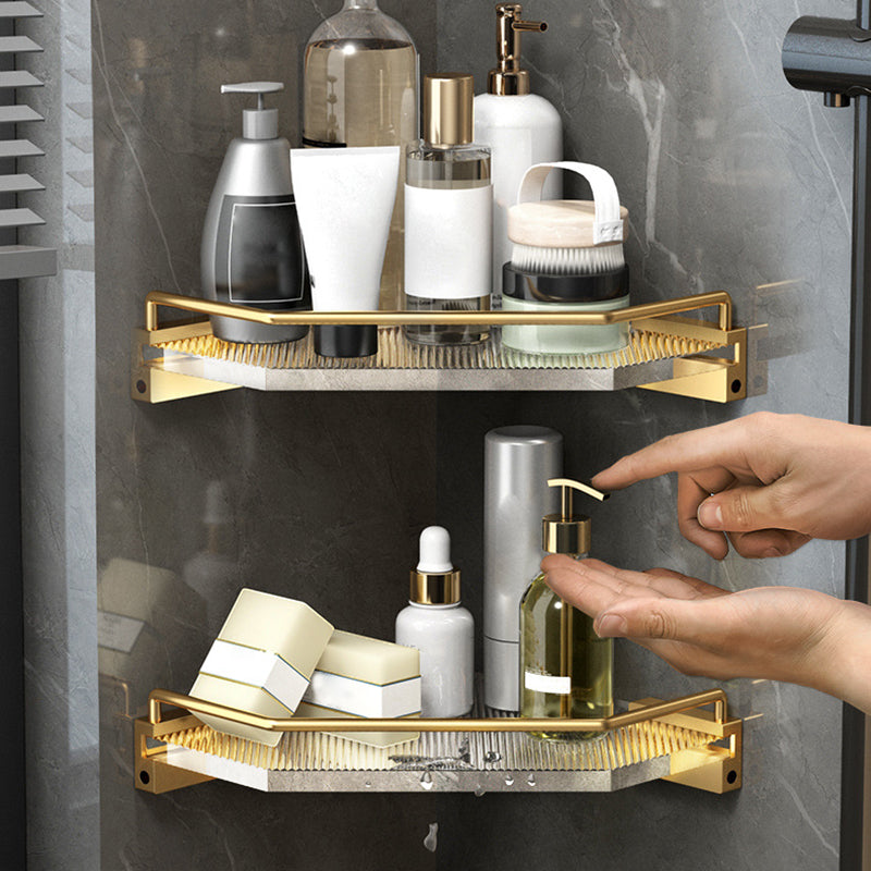 BowLift | Bathroom Accessories Set in Gold Metal and Acrylic Bathroom Accessories Set