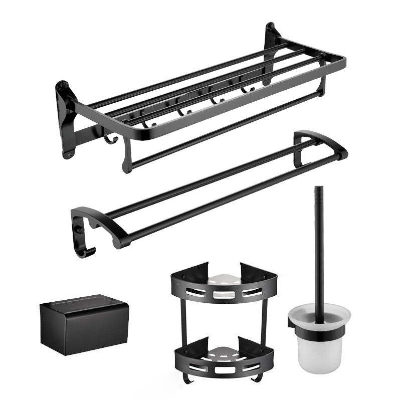 BowLift | Contemporary Metal 5-piece Bathroom Accessories Set with Bath Shelf