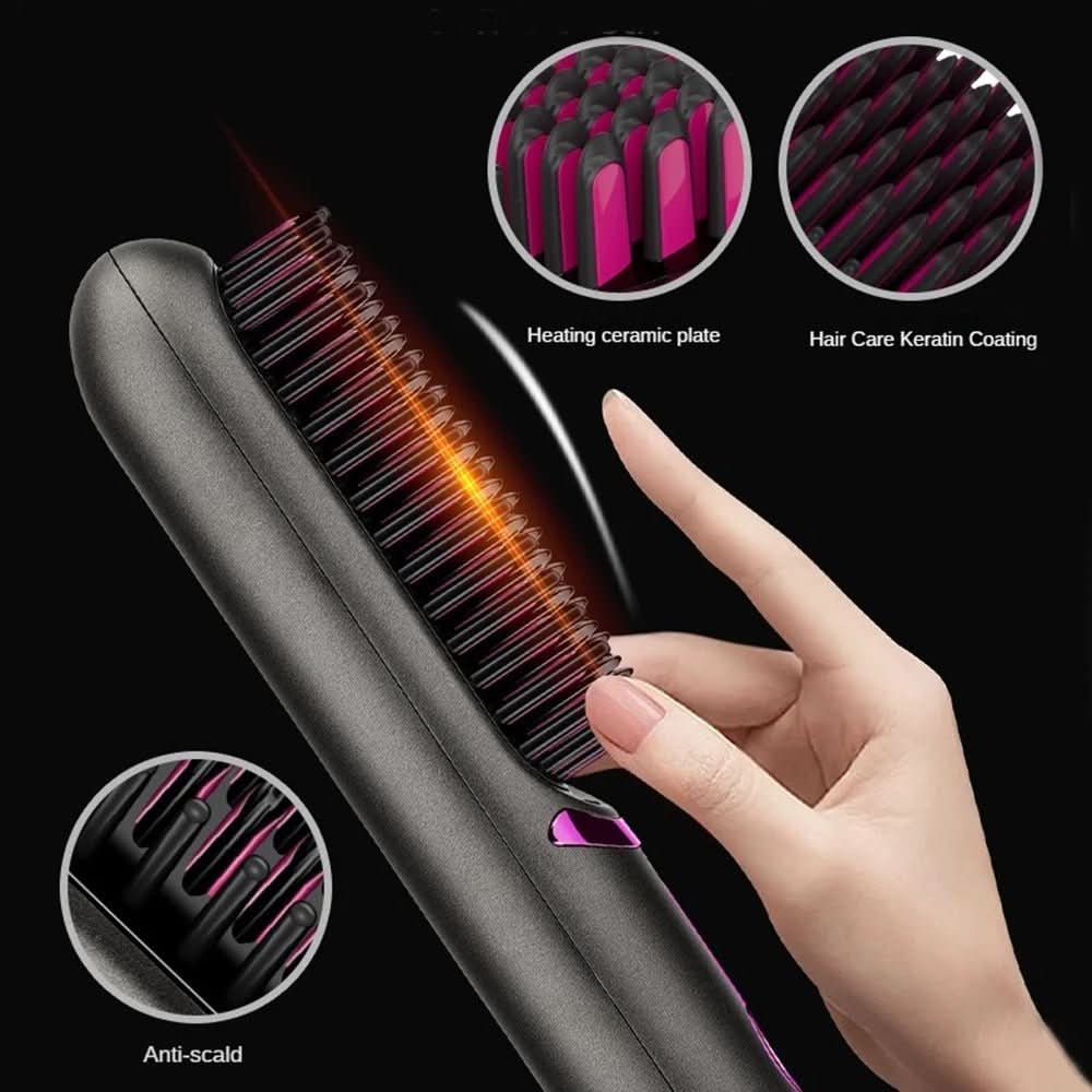 BowLift | Cordless straightening brush styler for straight hair everywhere