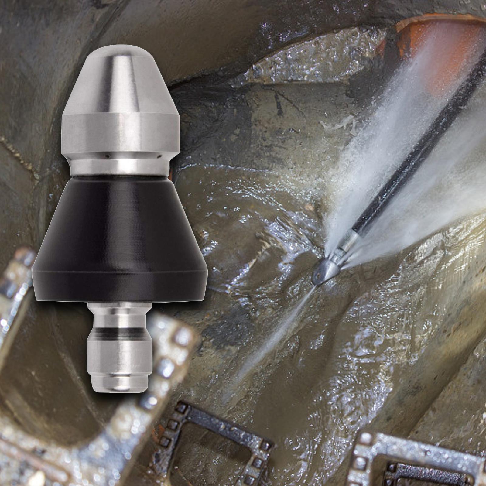 BowLift | High-Pressure Drain Jetting Nozzle – Stainless Steel Sewer Cleaning Sprayer for Fast Pipe Unblocking
