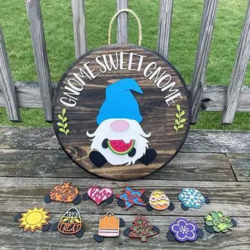 BowLift | Cute Gnome Door Hanger DIY Interchangeable Welcome Door Decoration