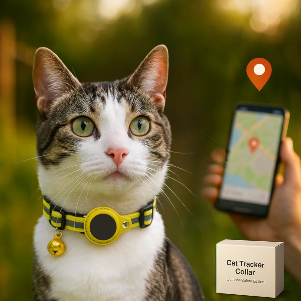 BowLift | Cat GPS Tracker Collar | Quick Release Closure, Reflective Design & Durable for Outdoor Safety Adventures