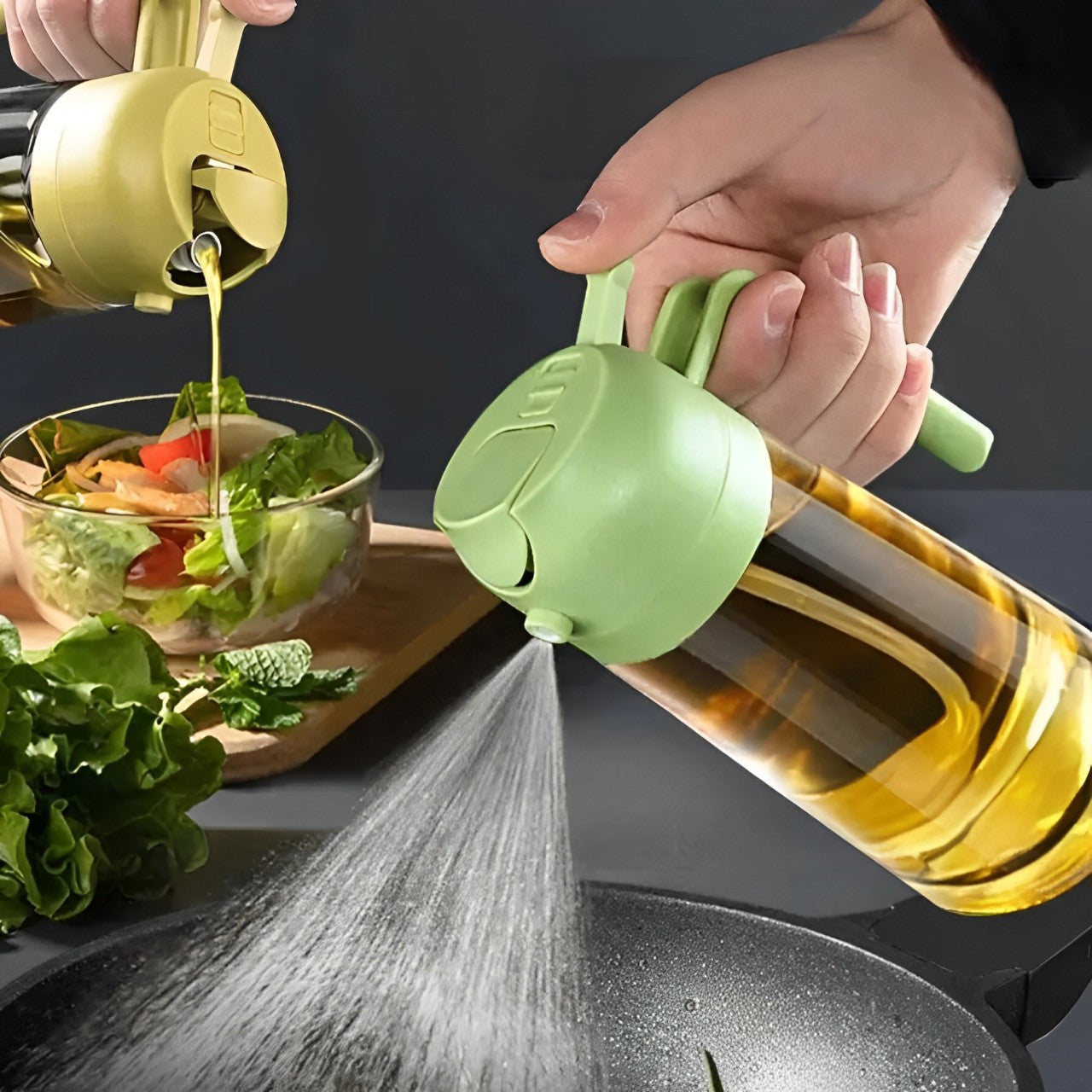 BowLift | 2-in-1 Olive Oil Dispenser & Sprayer – Perfect for Cooking, Salads, and BBQ