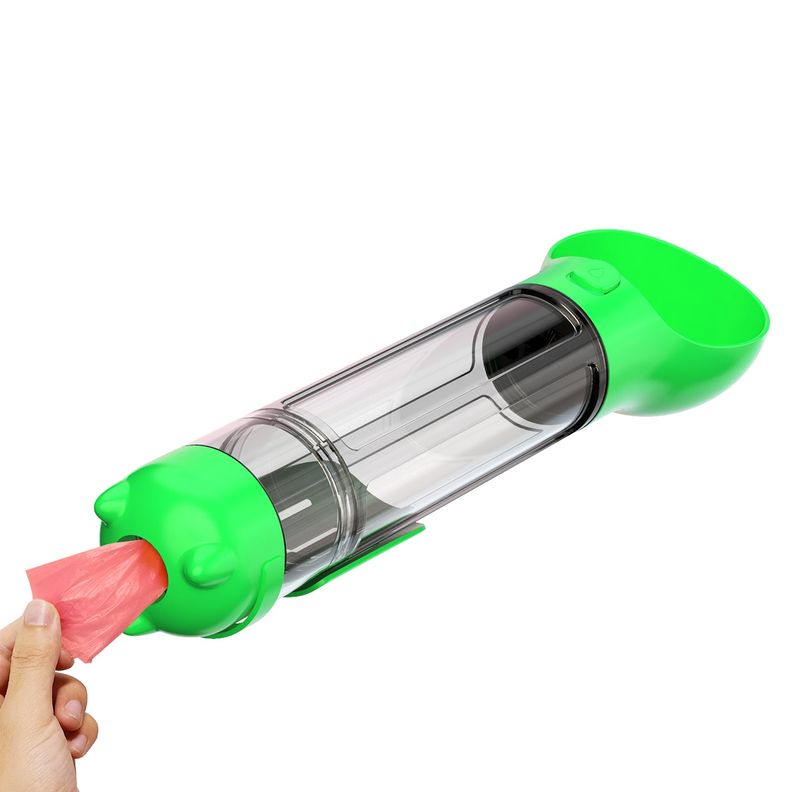 Portable 500ml Pet Water Bottle with Food Compartment & Bag