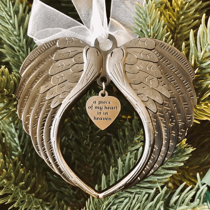 BowLift | 🎄Christmas Tree Memorial Ornaments Angel Wings Bell Pendant Hanging Decoration